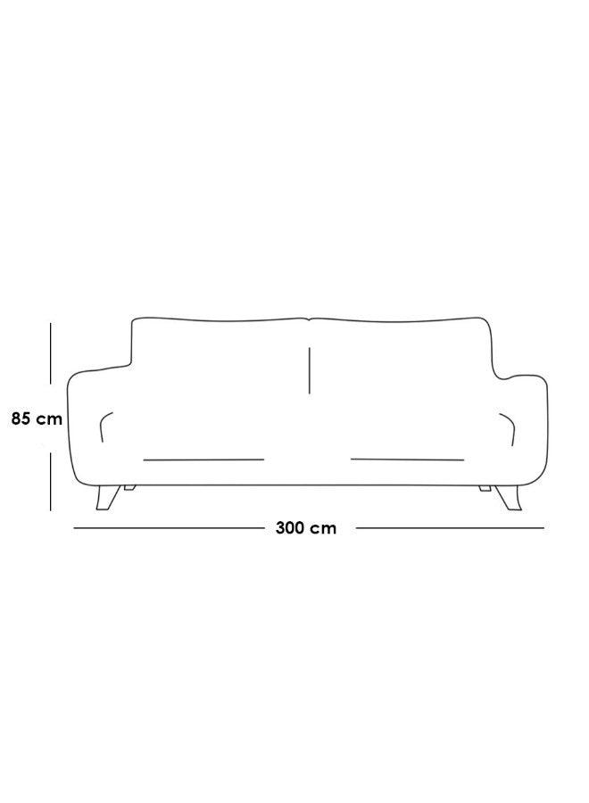 Alhome 4 Seaters Sofa - Velvet - Green - 300x90x85 cm - ALHOME