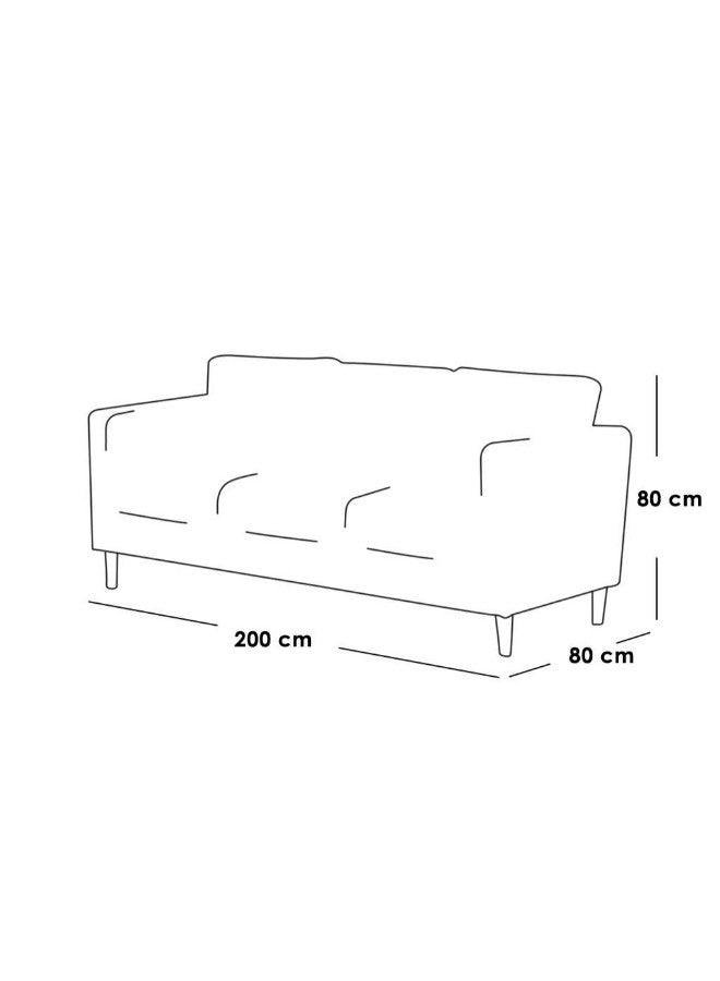 Alhome Velvet 3 Seaters Sofa - Grey - AL-1835 - ALHOME