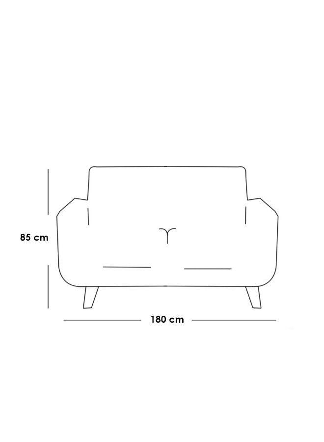 Alhome 2 Seaters sofa - Velvet - Red - 180x85x85 cm - ALHOME