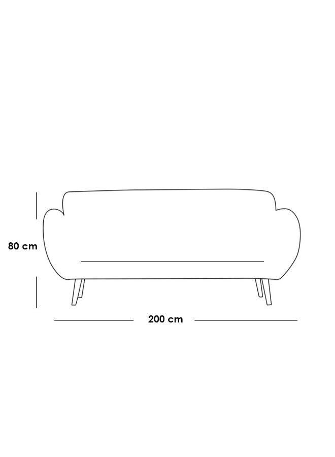 Alhome Velvet and Swedish Wood 3 Seaters Sofa - Green - ALHOME