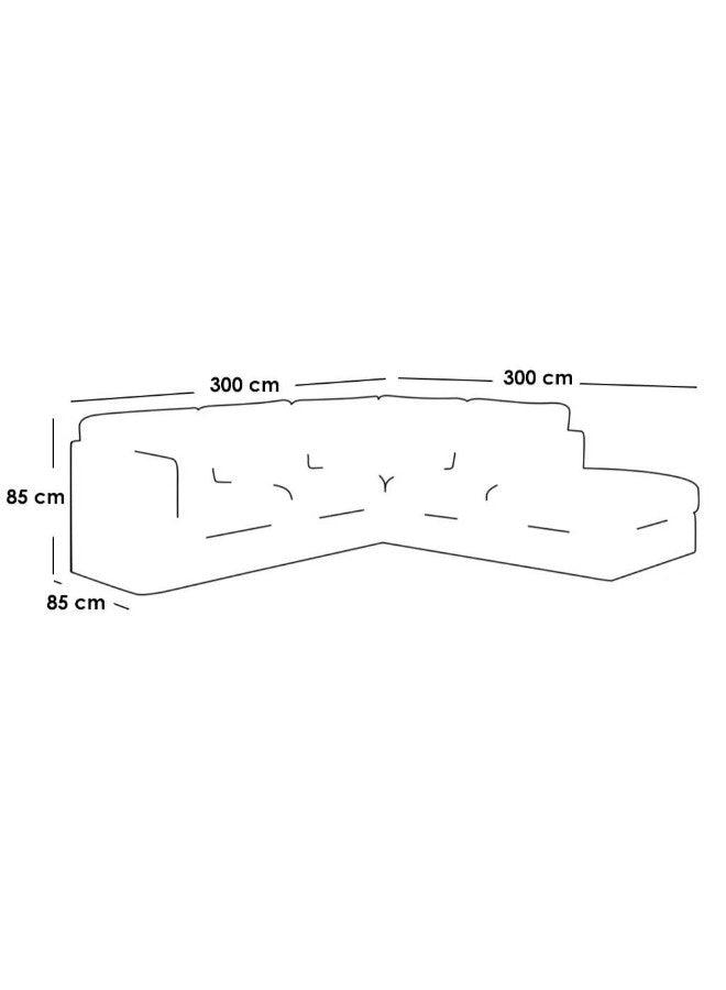 Alhome LShape Sofa 300x300x85x85 cm - Grey - ALHOME