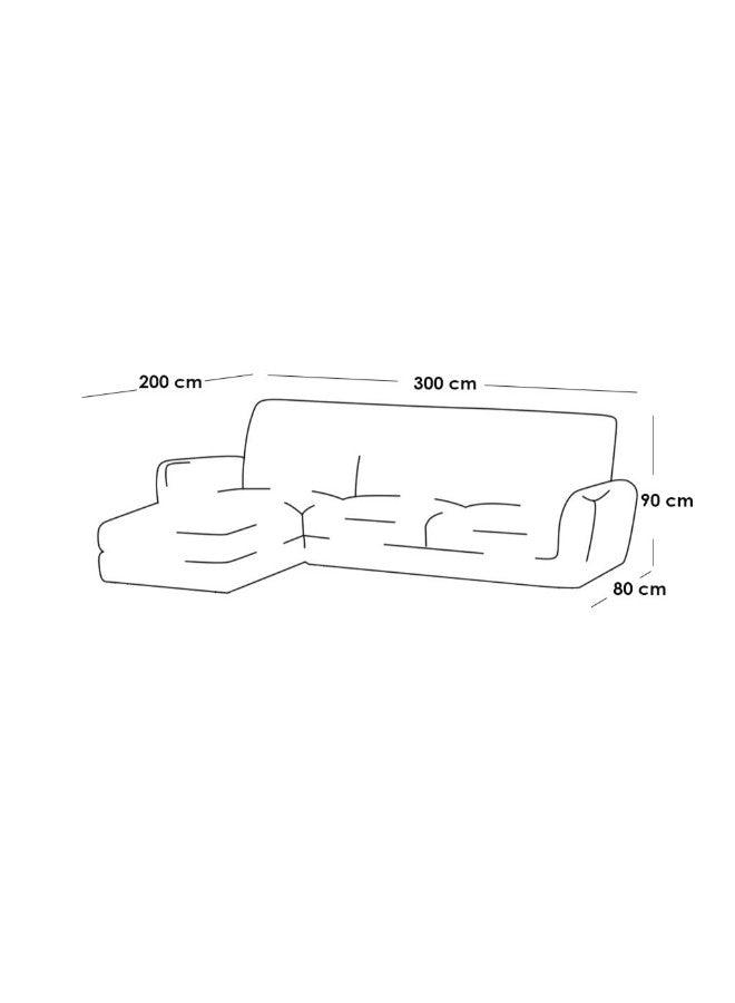 Alhome LShape sofa 200x300x80x90 cm - Beige - AL-1129 - ALHOME