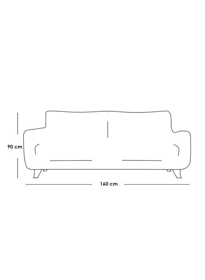 Alhome 2 Seaters sofa 160x80x90 cm - Grey - ALHOME