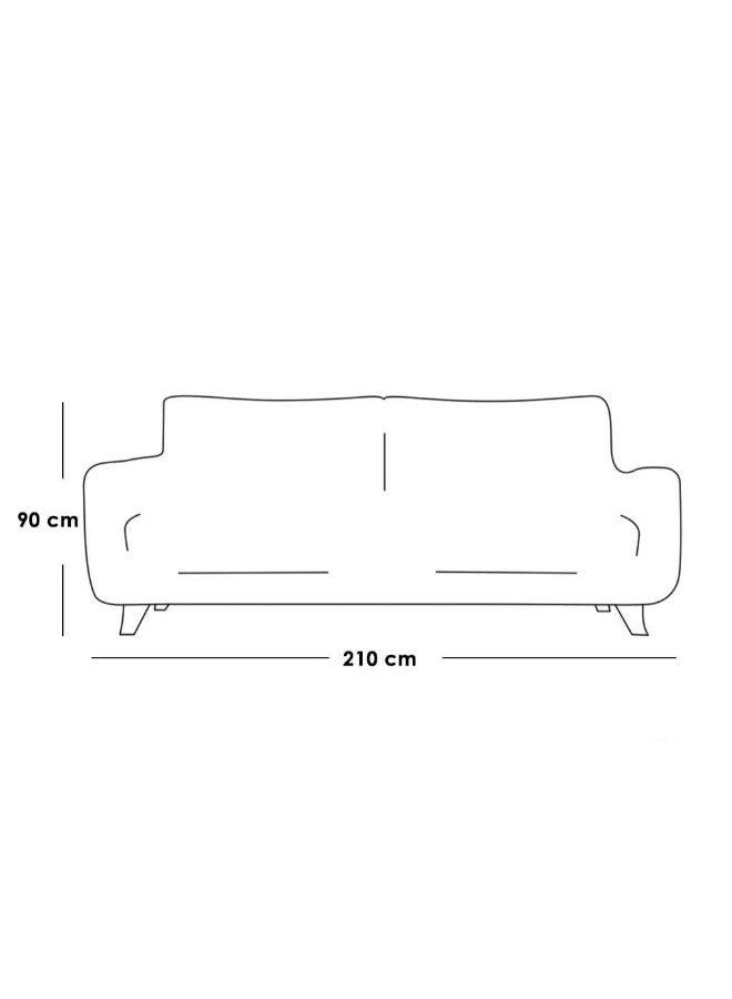 Alhome Sofa 210x75x90 cm - Yellow - ALHOME