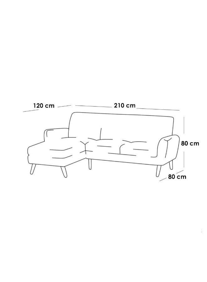 Alhome LShape Sofa 210x80x120x80 cm - Yellow - ALHOME