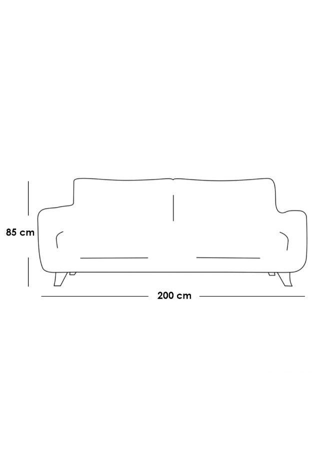 Alhome Sofa 200x80x85 cm - Yellow - ALHOME