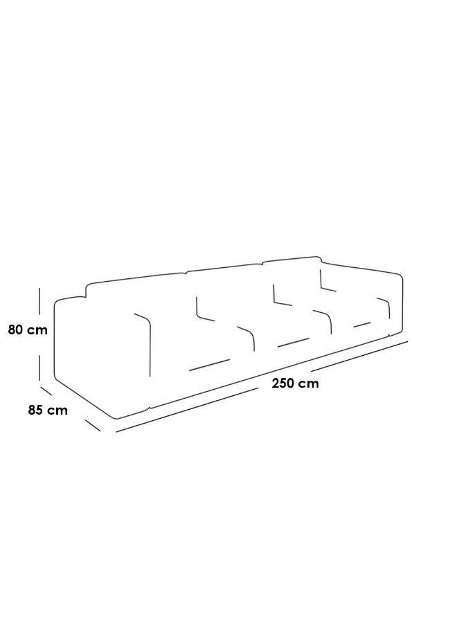 Alhome 4-Seater Sofa 250x85x80 cm - Off White - ALHOME