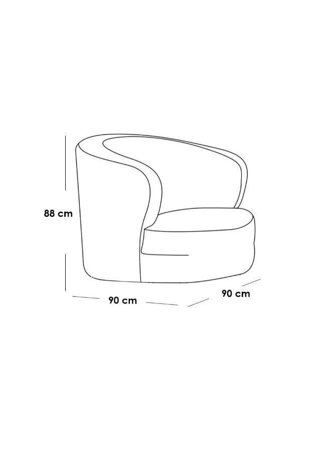 Alhome Buckle Side Chair - 90x90x88 cm - White - AL-58 - ALHOME