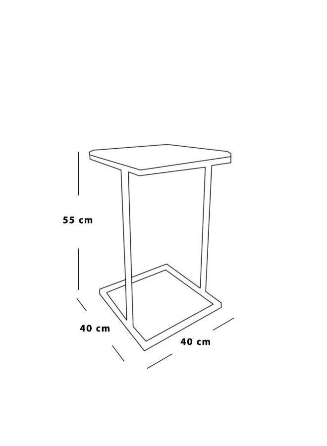 Alhome side table, size 40 x 40 x 55 cm - multi-colored - AL-87 - ALHOME