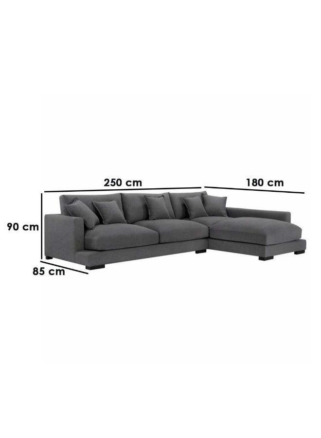 Alhome Corner Sofa 90x180x250x85 cm - Grey - AL-111 - ALHOME