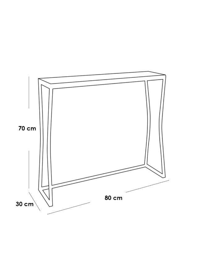 Alhome Entrance Table 80 x 30 x 70 cm - Black and White - AL-163 - ALHOME