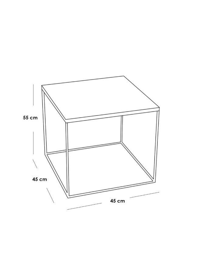 Alhome Side Table 45x45x55 cm - Black - AL-178 - ALHOME