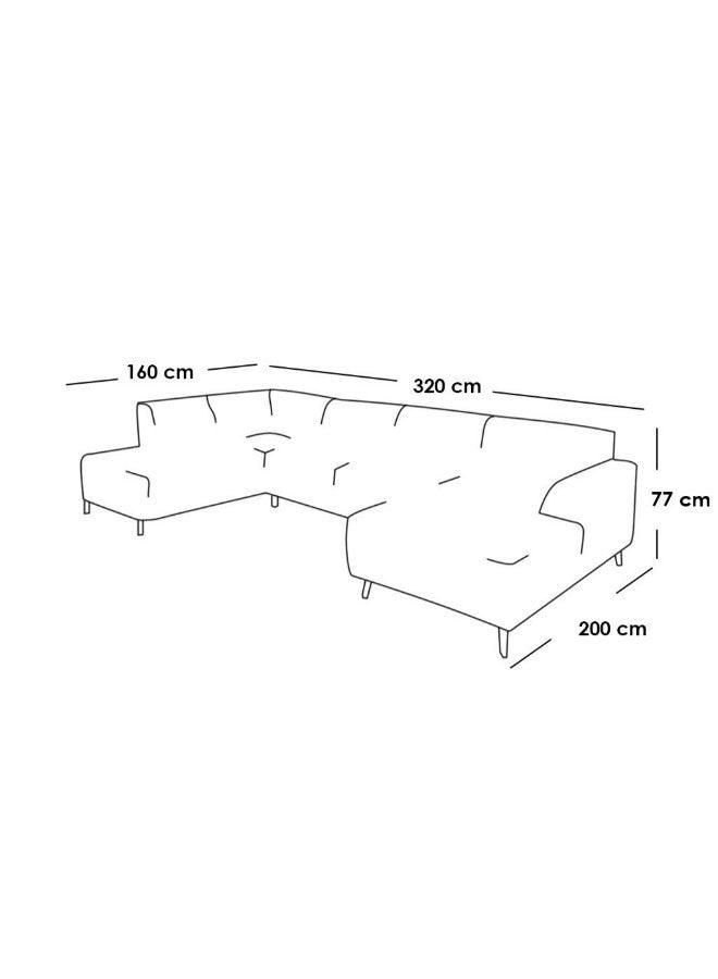 Alhome Corner sofa, size 200x160x320x77 cm - beige - AL-172 - ALHOME