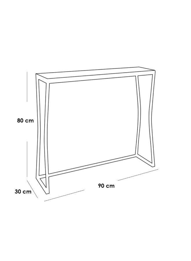 Alhome Entrance Table 90 x 30 x 80 cm - Black and White - AL-203 - ALHOME