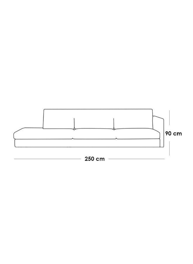 Alhome Four-seater sofa - 250x80x90 cm - beige - AL-199 - ALHOME