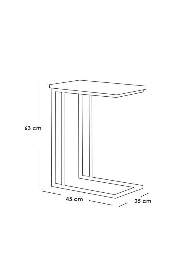 Alhome side table, size 45 x 25 x 63 cm - black and brown - AL-213 - ALHOME