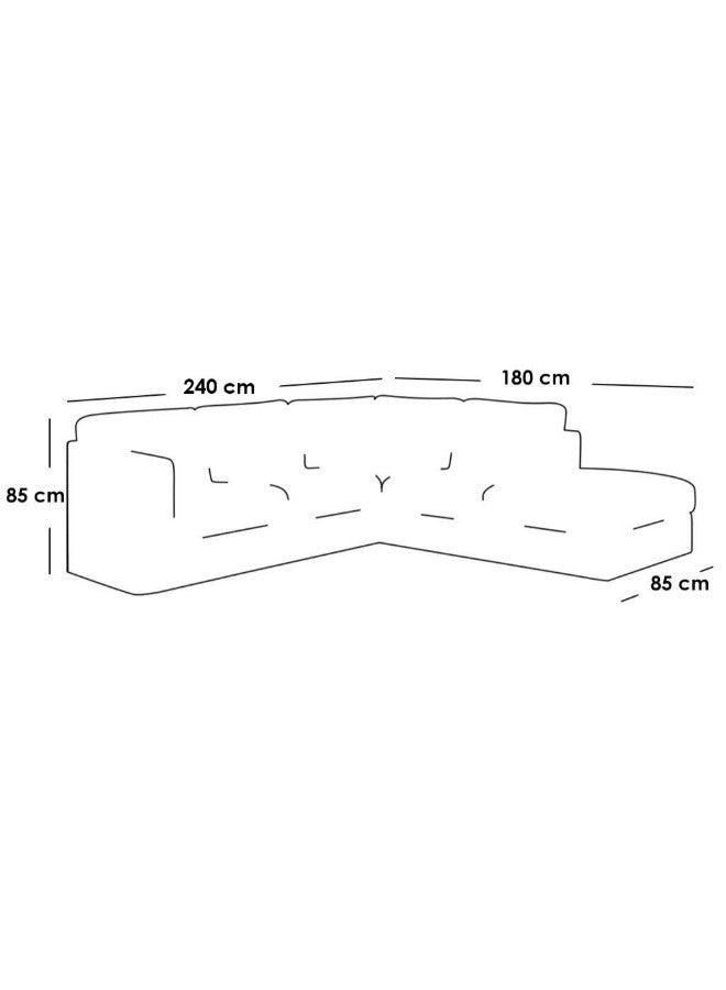 Alhome Corner sofa, size 240x85x180x85 cm - grey - AL-272 - ALHOME