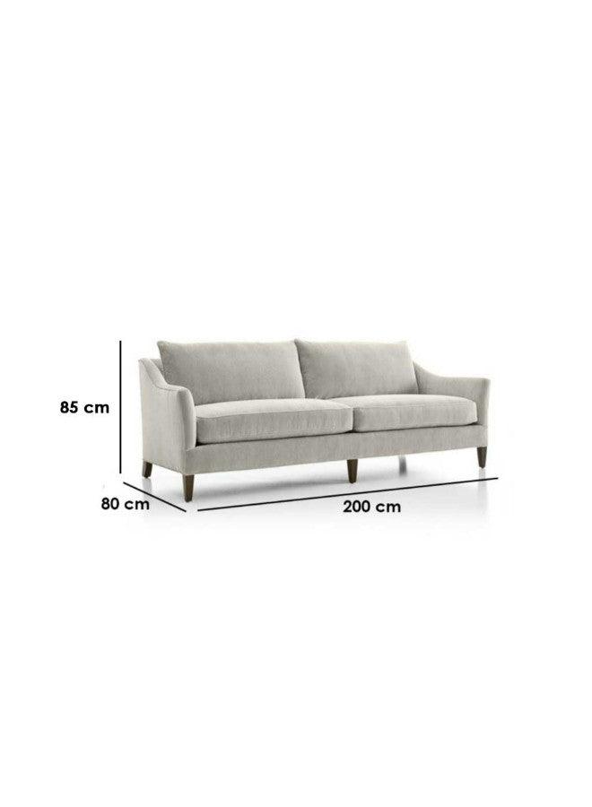 Alhome3-seater sofa made of fabric and Swedish wood - gray and brown - AL-239 - ALHOME