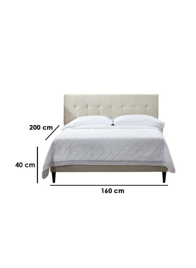 Alhome Single and Half Queen Bed - 200x160x40 cm - Beige - AL-438 - ALHOME