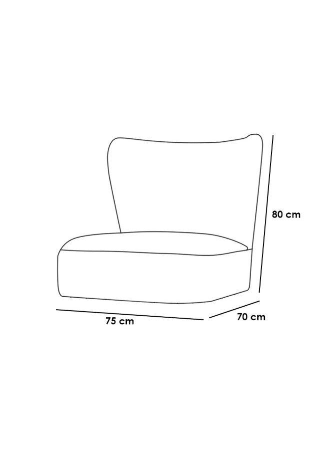 Alhome Boucl Side Chair - 75x70x80 cm - White - AL-276 - ALHOME