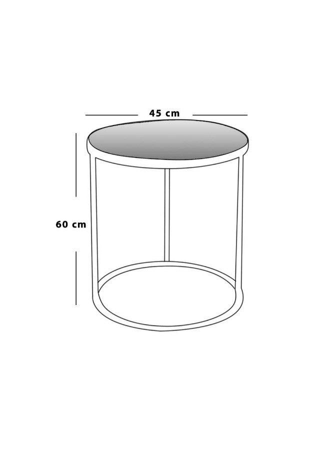 Alhome side table, size 45 x 60 cm - gold - AL-280 - Zrafh.com - Your Destination for Baby & Mother Needs in Saudi Arabia