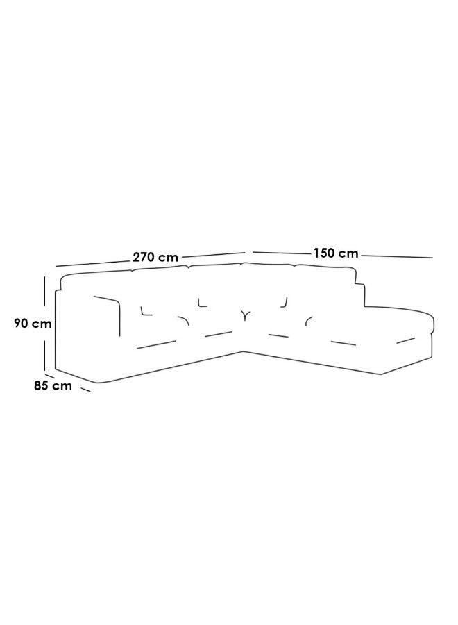 Alhome Corner sofa, size 270x150x85x85 cm - white - AL-292 - ALHOME