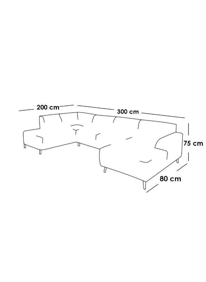 Alhome sofa 300 x 200 x 75 x 80 cm - grey - AL-289 - ALHOME