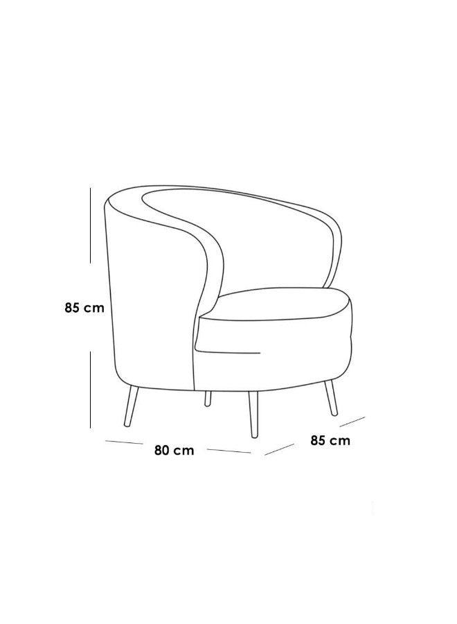 Alhome side chair made of Swedish wood and velvet - beige - AL-342 - ALHOME