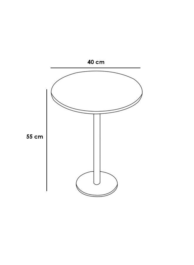 Alhome Side Table 40x55 cm - Brown and Black - AL-332 - ALHOME