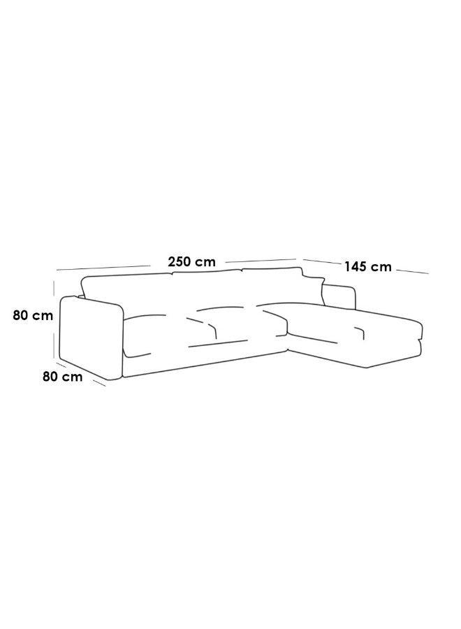 Alhome Corner sofa, size 250x80x145x80 cm - beige - AL-472 - ALHOME