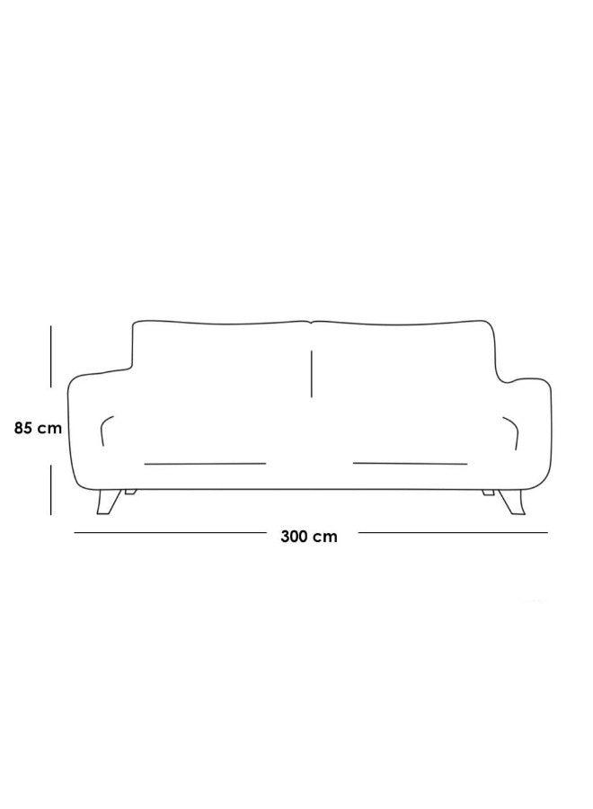 Alhome Four-seater sofa, size 300x85x85 cm - orange - AL-584 - ALHOME