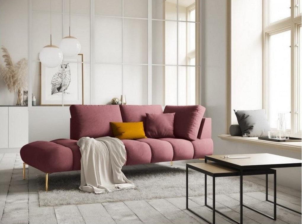 Velvet and Swedish Wood 2-Seater Sofas By Alhome - 85x180x85 cm
