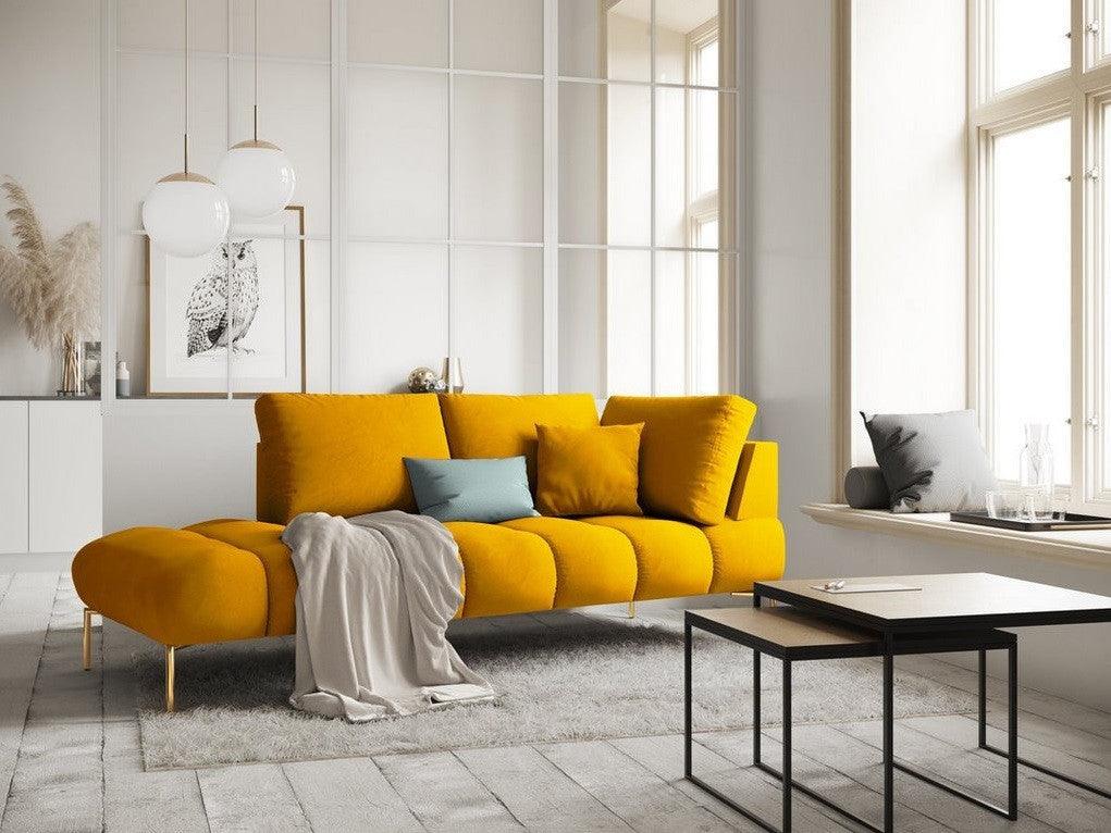 Velvet and Swedish Wood 2-Seater Sofas By Alhome - 85x180x85 cm