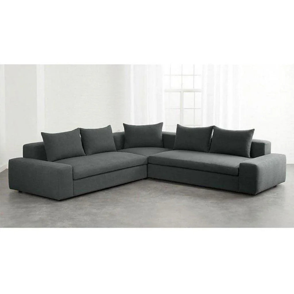 Alhome Corner sofa, size - 80x300x80x300 cm - grey - AL-570