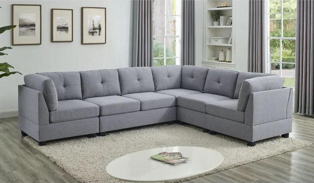 Alhome LShape Sofa 300x220x95x85 cm - Grey