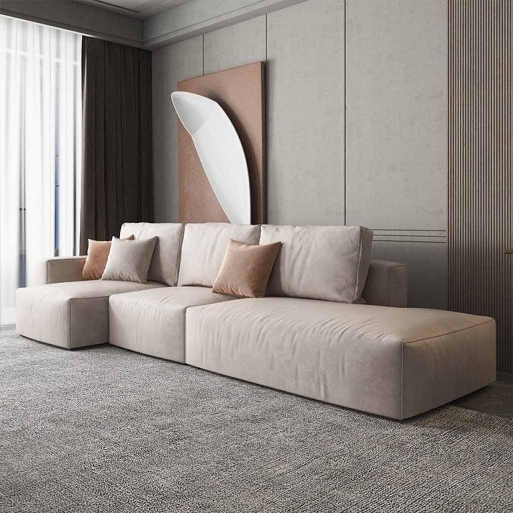 الهوم كنبة زاوية 85x90x260x140 سم - بيج