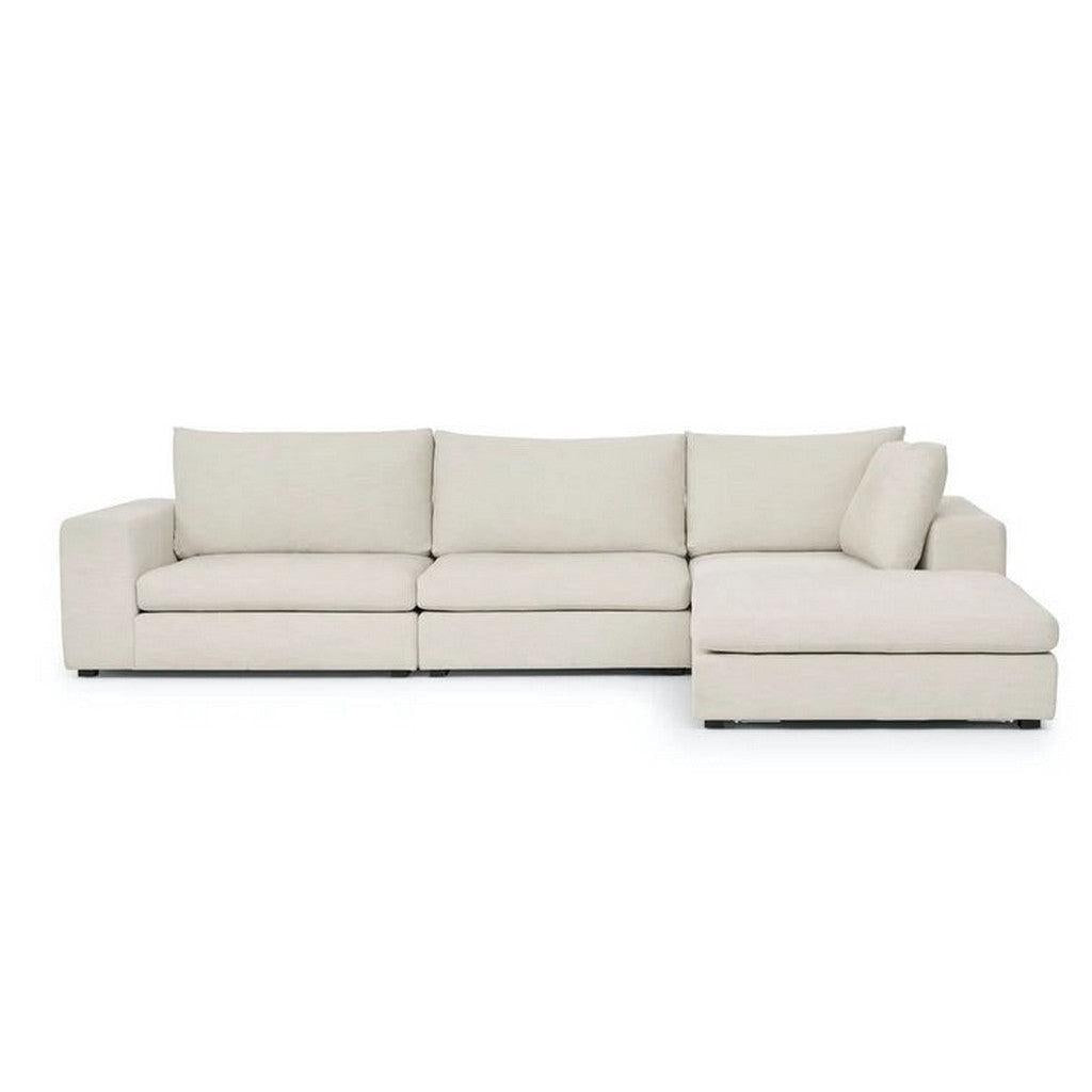 الهوم كنبة زاوية 200×300×80×90 سم - بيج