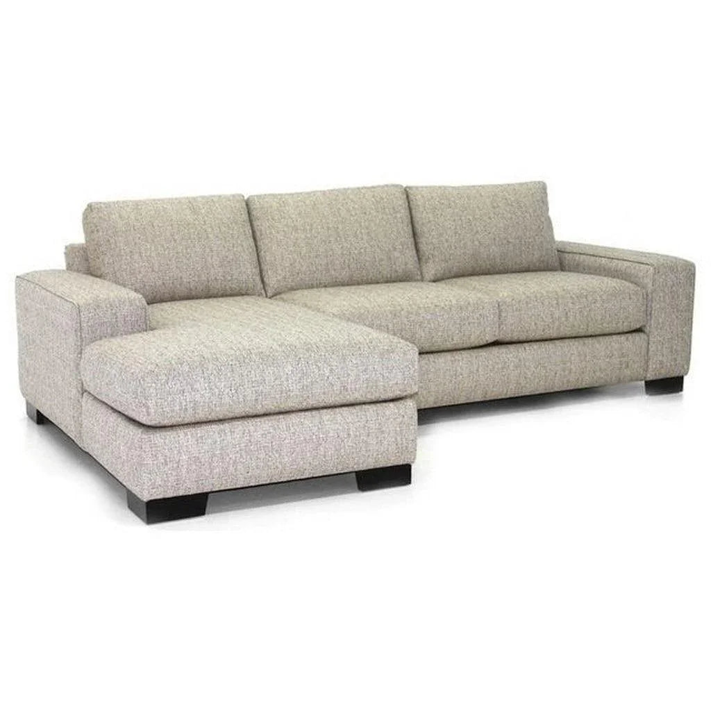 الهوم كنبة زاوية بمقاس 250x170x85x90 سم - بيج