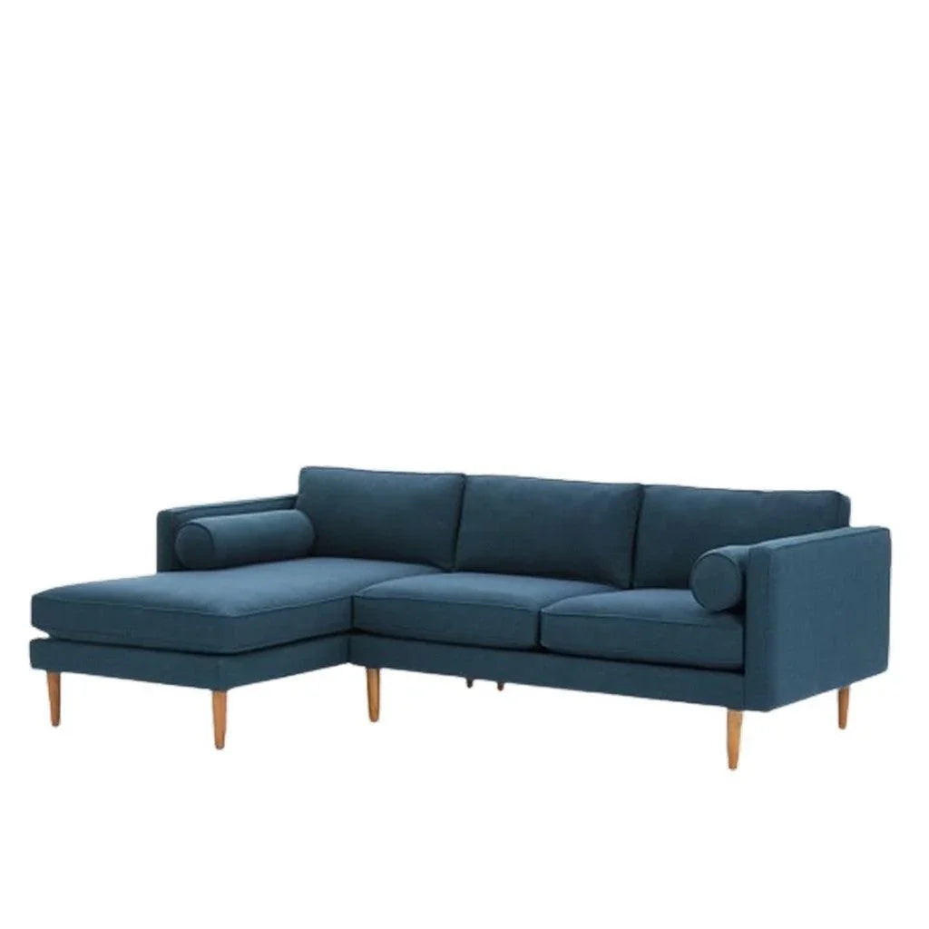 الهوم كنبة زاوية 180×300×80×90 سم - أزرق