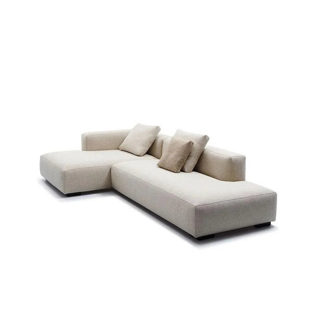 الهوم كنبة زاوية 140×300×80×90 سم - بيج
