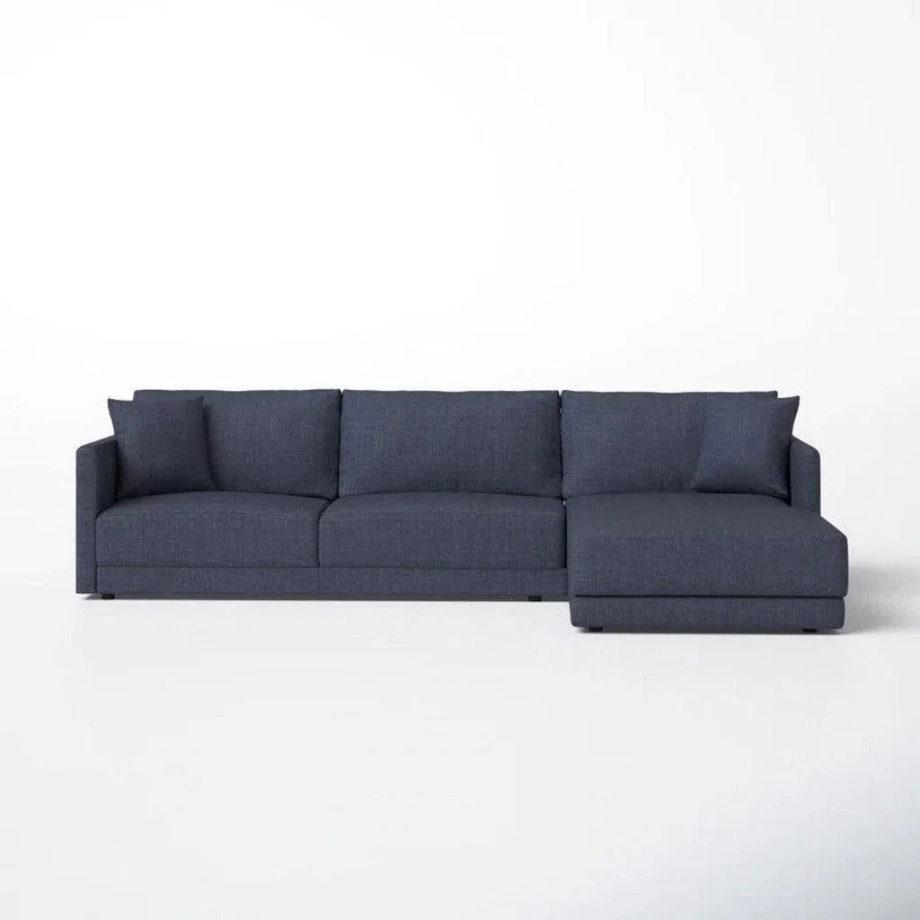 الهوم كنبة زاوية 90x85x300x200 سم - أزرق