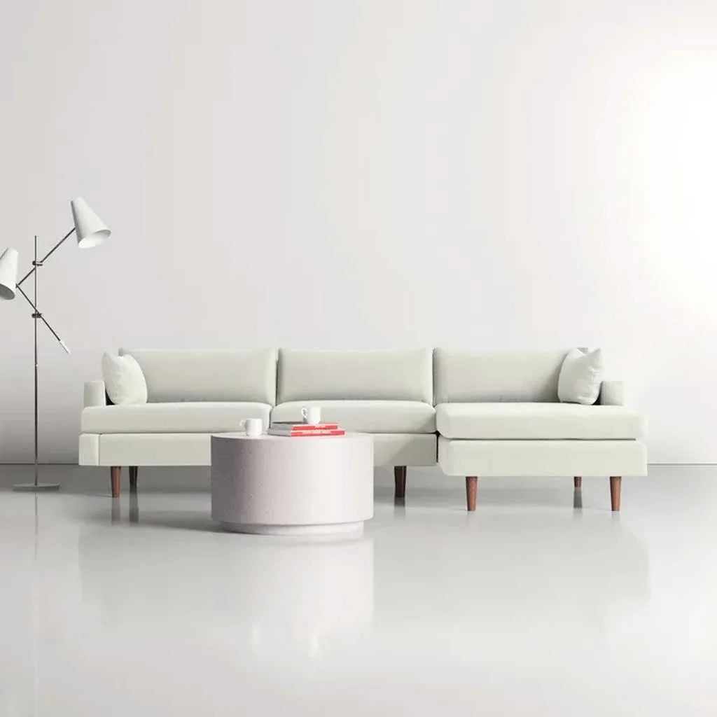 الهوم كنب زاوية 85×180×90×250 سم - أبيض