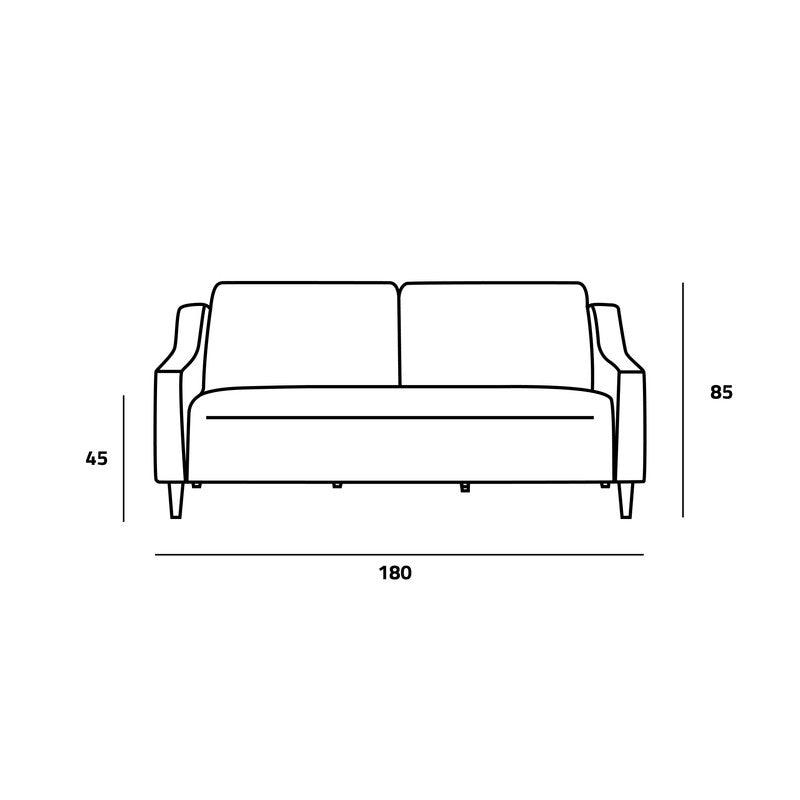 Contemporary Gray Linen 2-Seater Sofa Swedish Wood By Alhome - 110110823 - ALHOME