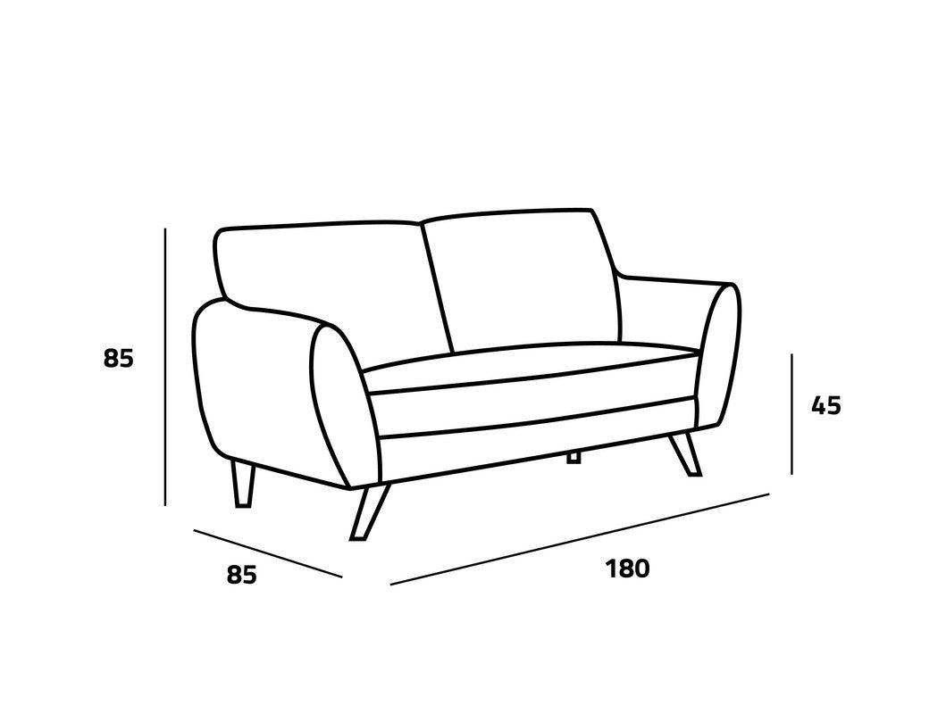 Timeless Beige Linen 2-Seater Sofa Swedish Wood By Alhome - ALHOME