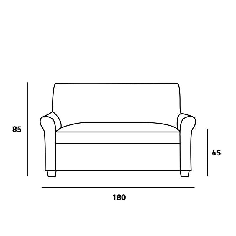 Elegant Gray Linen 2-Seater Sofa Swedish Wood By Alhome - 110110840 - ALHOME