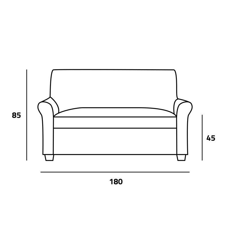 Neutral Beige Velvet 2-Seater Sofa Swedish Wood By Alhome - ALHOME