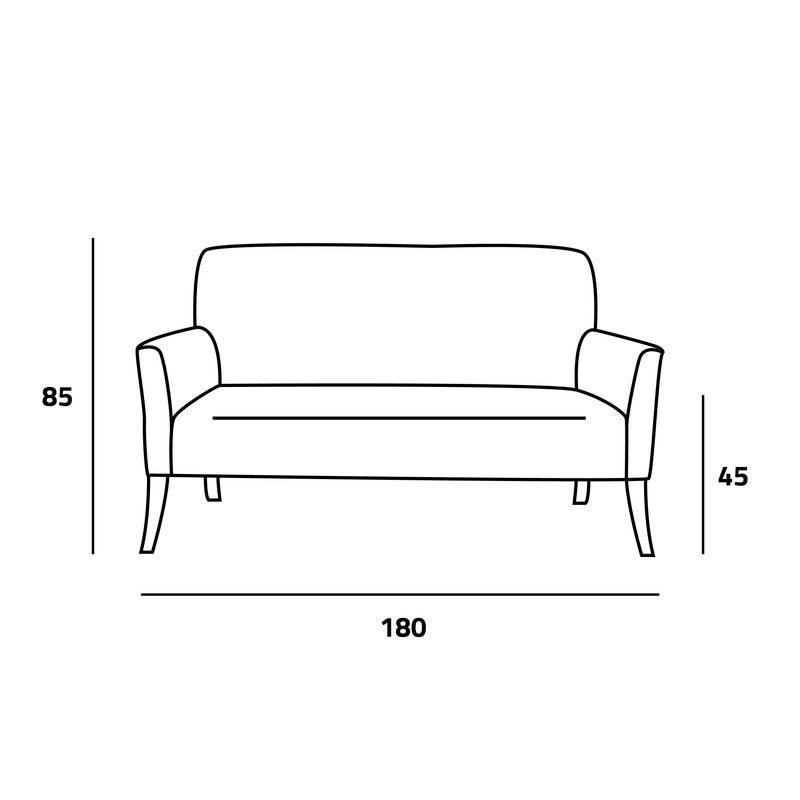 Emerald Green Velvet 2-Seater Sofa Swedish Wood By Alhome - 110110836 - ALHOME