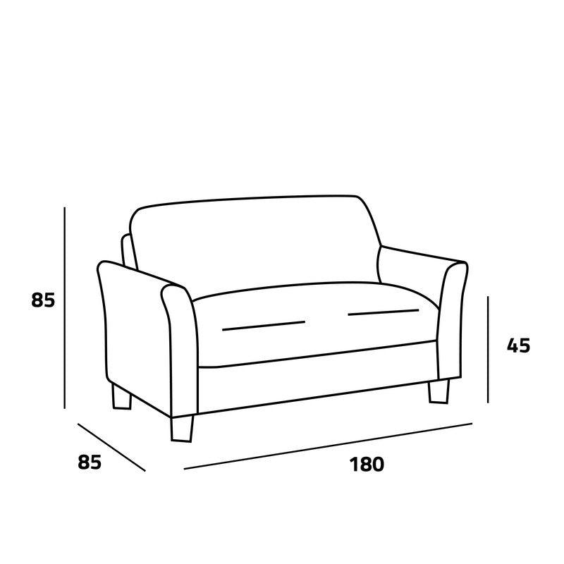 Graphite Gray Velvet 2-Seater Sofa Swedish Wood By Alhome - 110110841 - ALHOME