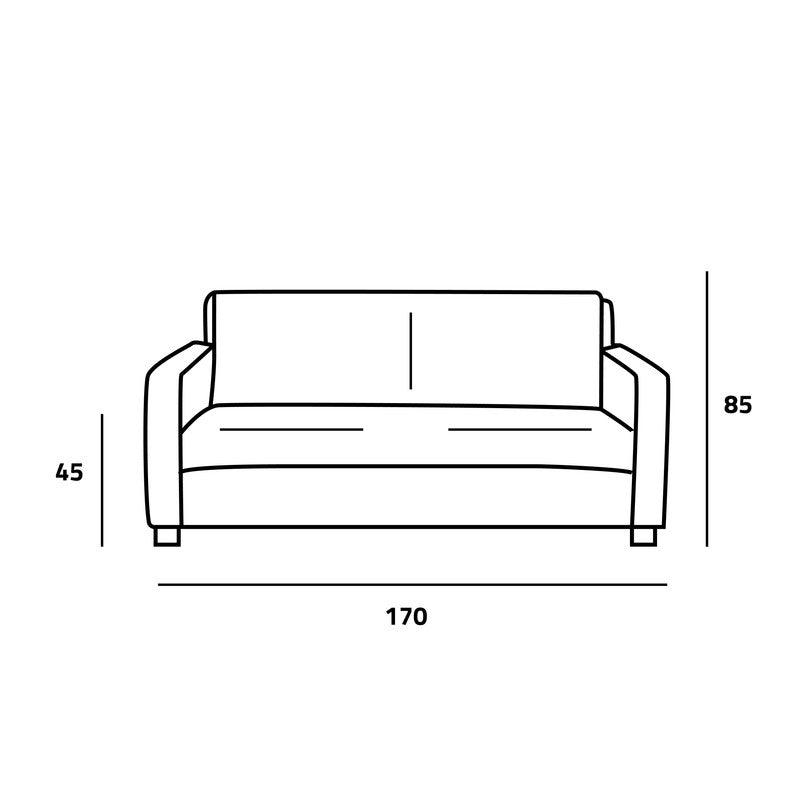 Classic Beige Linen 2-Seater Sofa Swedish Wood By Alhome - ALHOME