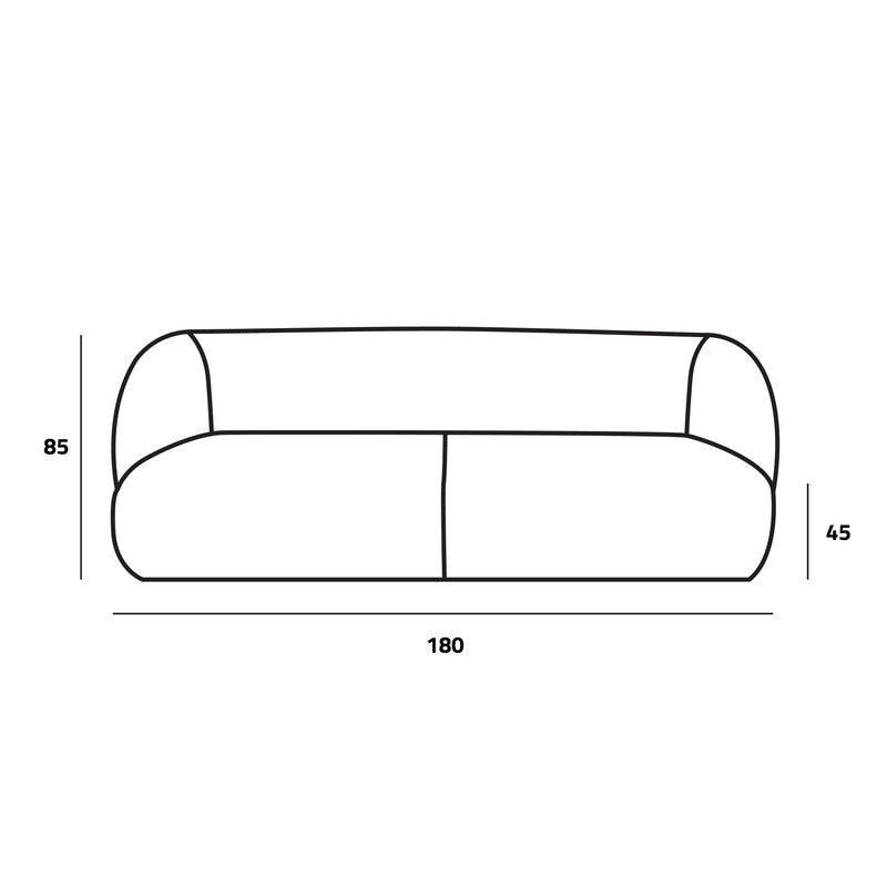 Classic White Boucle 2-Seater Sofa Swedish Wood By Alhome - ALHOME